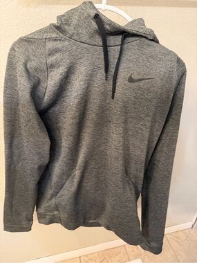 Nike Gray Heather Pullover Hoodie with Swoosh